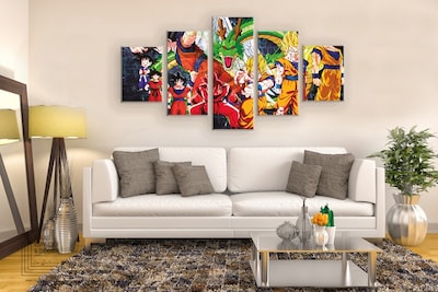 Foto 5 | Dragon Ball Cuadros Canvas Set 5 Piezas Envio Gratis Varios