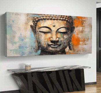 Foto 2 | Cuadro Buda Elegante Moderno Minimalista Grande En Canvas