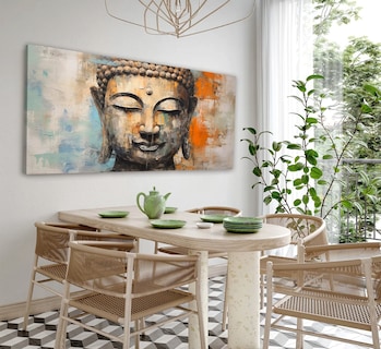 Foto 3 | Cuadro Buda Elegante Moderno Minimalista Grande En Canvas