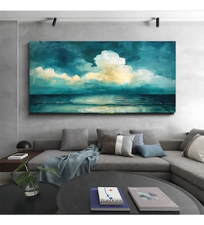 Foto 2 | Cuadro Decogaleria Cielo Azul Paisaje Minimalista 70x140.