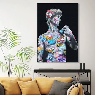 Foto 4 | Cuadro David Miguel Ángel Estatua Graffiti Canvas Art 90x60