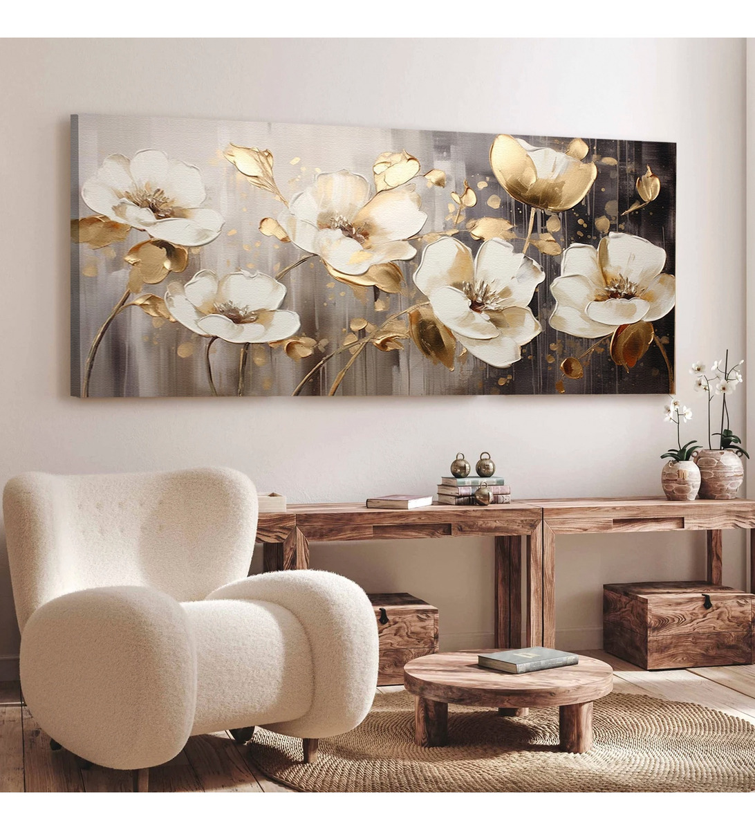Foto 4 pulgar | Cuadro Canvas Flor Elegante Decorativo Para Sala Listo Colga