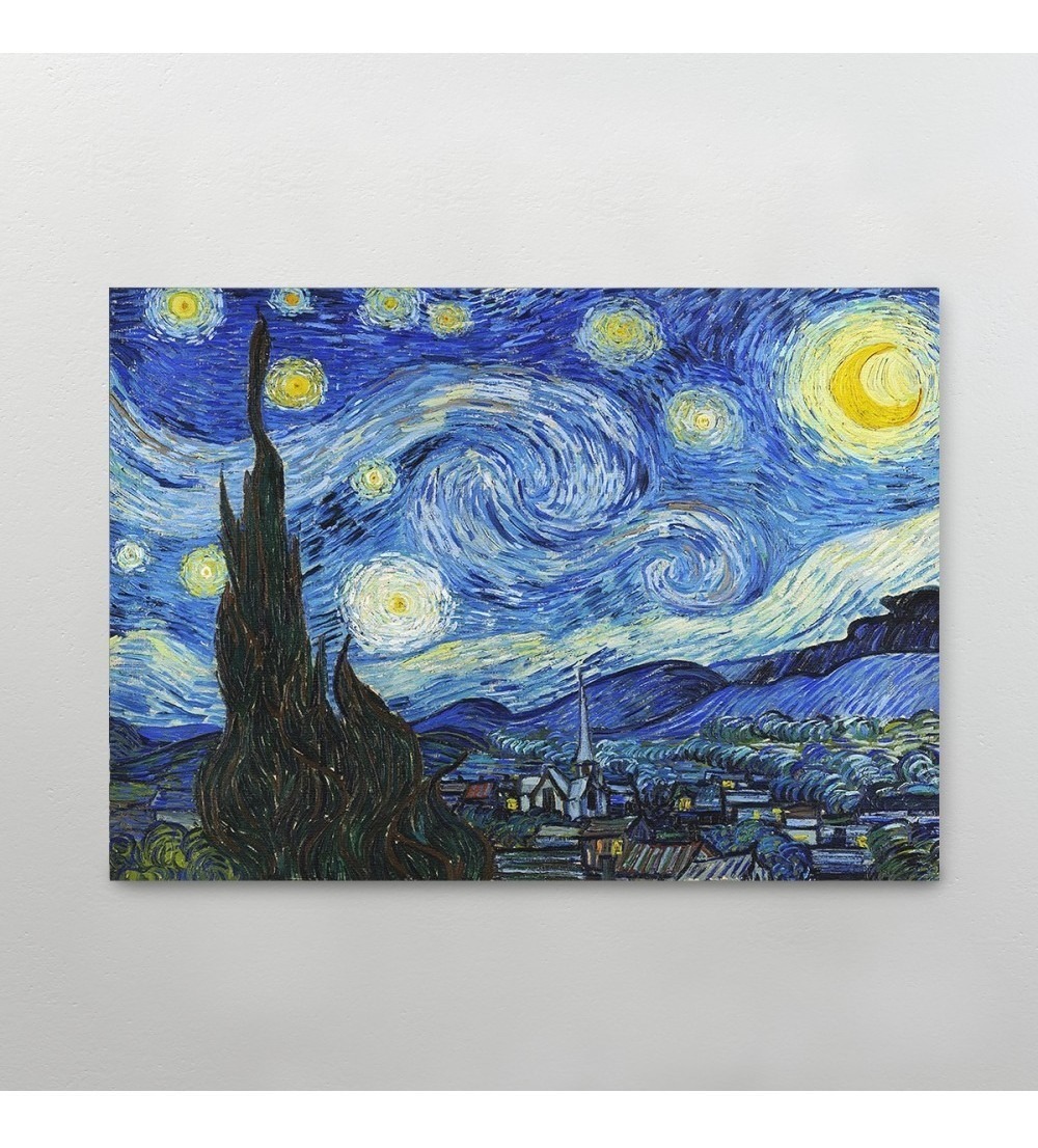 Foto 2 | 73x92 Van Gogh Noche Estrellada Lienzo Canvas De Algodón No