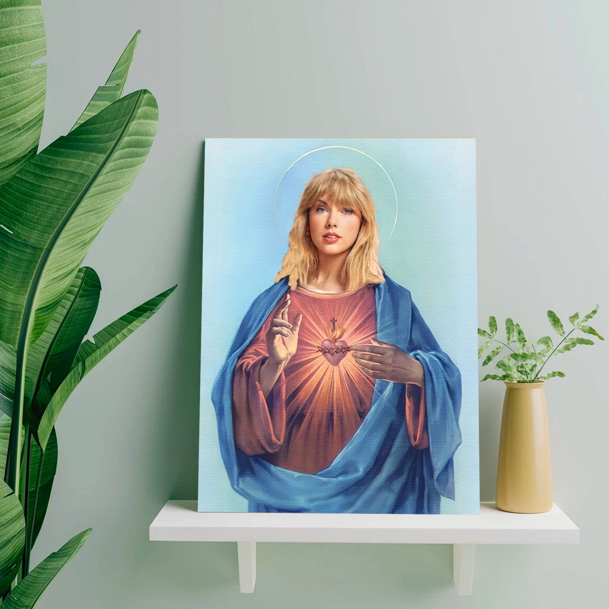 Cuadro Taylor Swift Saint Virgen Canvas Grueso Colores Vivos