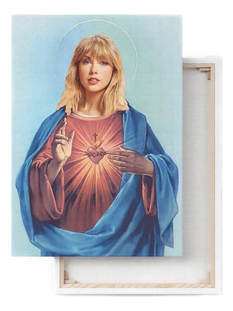 Foto 3 pulgar | Cuadro Taylor Swift Saint Virgen Canvas Grueso Colores Vivos