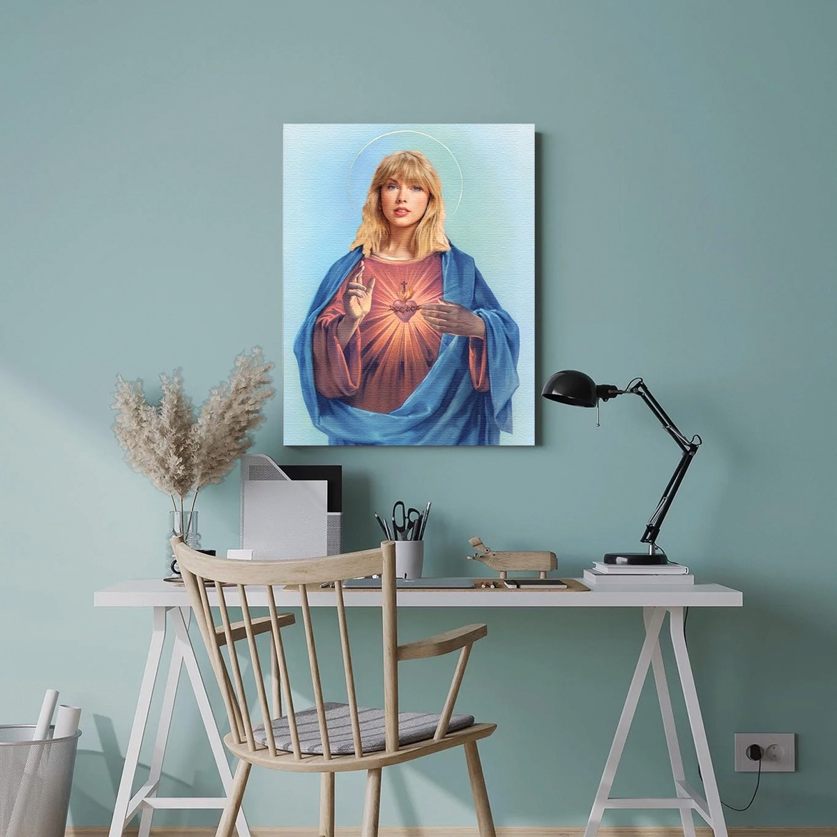 Foto 5 pulgar | Cuadro Taylor Swift Saint Virgen Canvas Grueso Colores Vivos