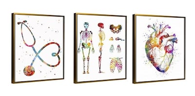 Foto 4 | Set Cuadros Decorativos Consultorio Medico Doctores Moderno