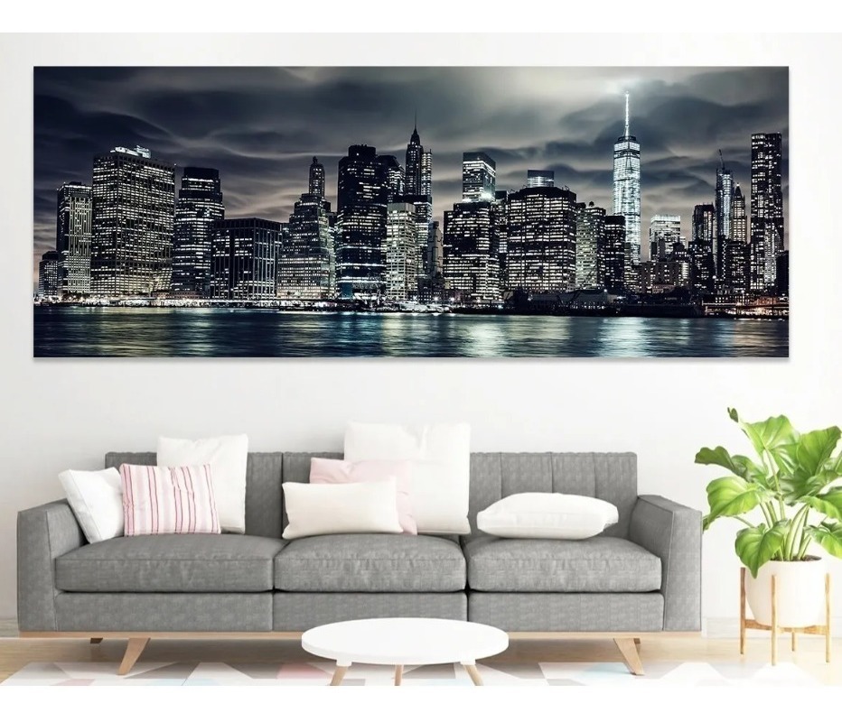 Cuadro Canvas Panoramico Ciudades 180x70 Cm Modelos A Elegir