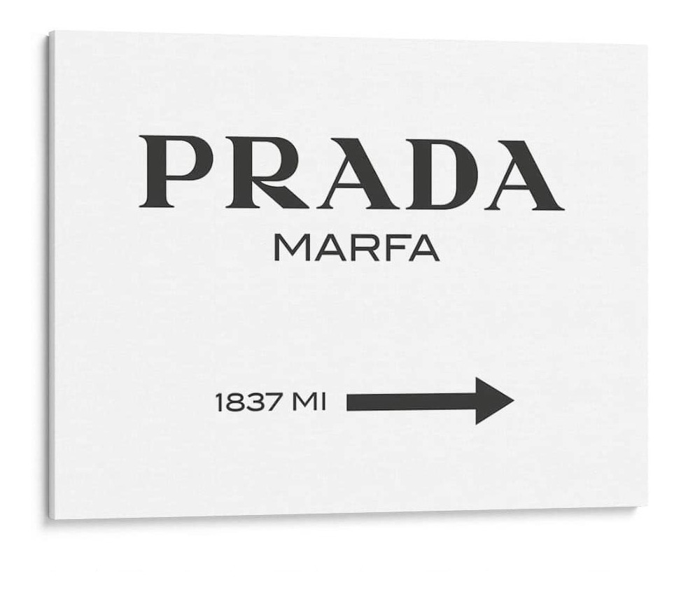 Foto 2 pulgar | Cuadro Prada Marfa Sign Canvas Mate Artistico Listo Colgar