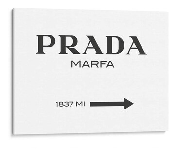 Foto 1 | Cuadro Prada Marfa Sign Canvas Mate Artistico Listo Colgar