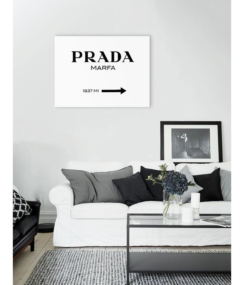 Foto 4 pulgar | Cuadro Prada Marfa Sign Canvas Mate Artistico Listo Colgar