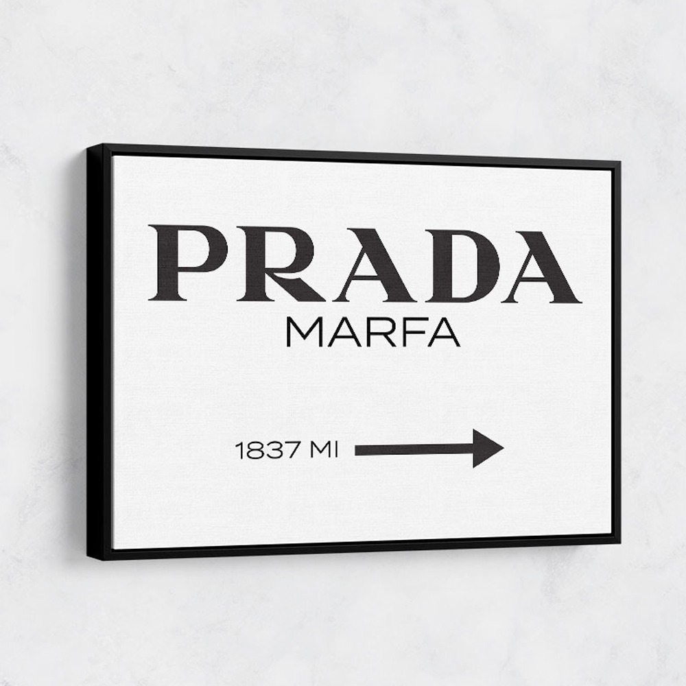 Foto 5 pulgar | Cuadro Prada Marfa Sign Canvas Mate Artistico Listo Colgar