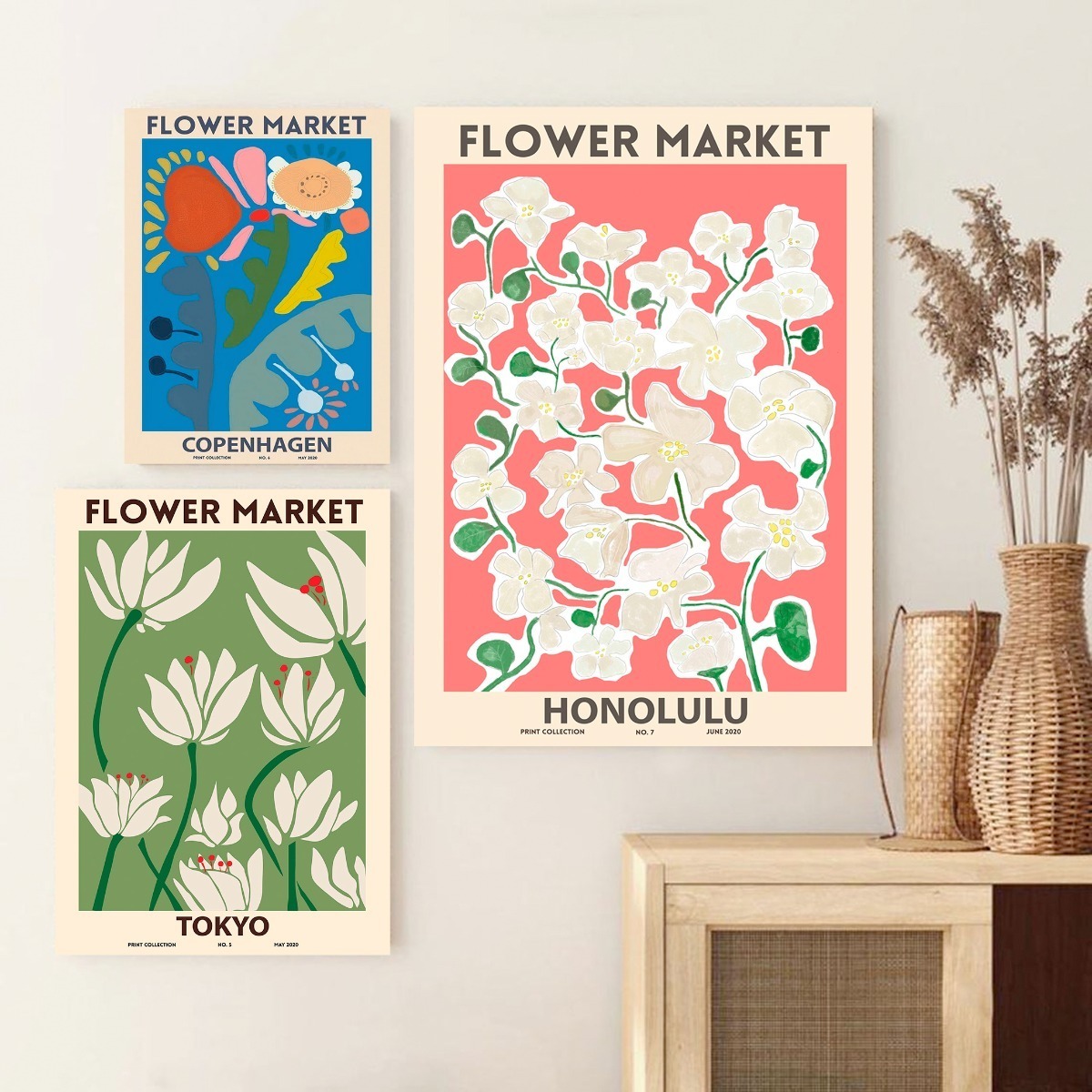 Cuadro Minimalista Moderno Flores En Lienzo Canvas X-ray