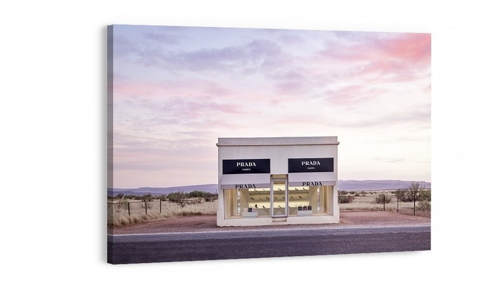 Foto 4 pulgar | Cuadro Decorativo Prada Marfa Store En Canvas Con Bastidor