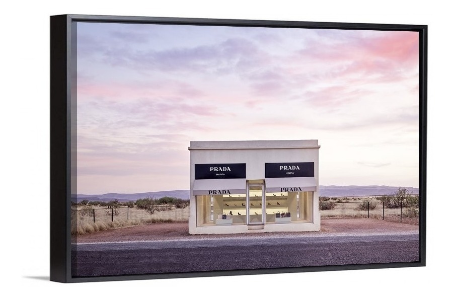 Foto 5 | Cuadro Decorativo Prada Marfa Store En Canvas Con Bastidor