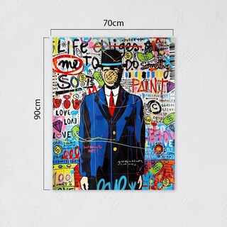 Foto 2 | Cuadro Decorativo Alec Monopoly El Hijo Del Hombre, Graffiti