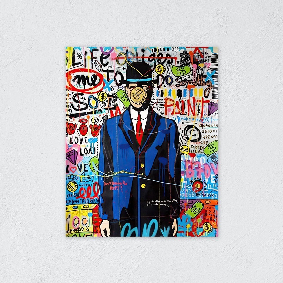 Foto 5 | Cuadro Decorativo Alec Monopoly El Hijo Del Hombre, Graffiti