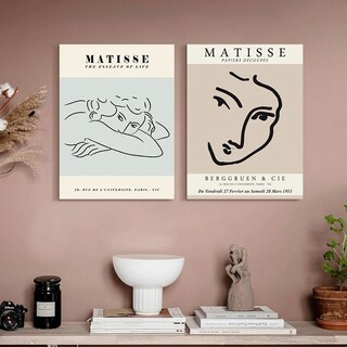 Foto 5 | Set Cuadros Matisse Femenino Minimalista Moderno Abstractos