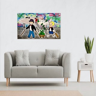 Foto 4 | Cuadro Decorativo Alec Monopoly Avión Jet Richairway Graffit Color Negro