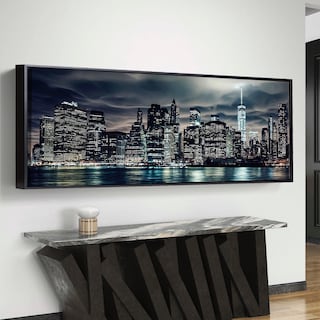 Foto 2 | Cuadro Ciudad Nueva York Decorativo Moderno En Canvas Panorámica Impresión Latex Hd Material No Sintético Marco Opcio
