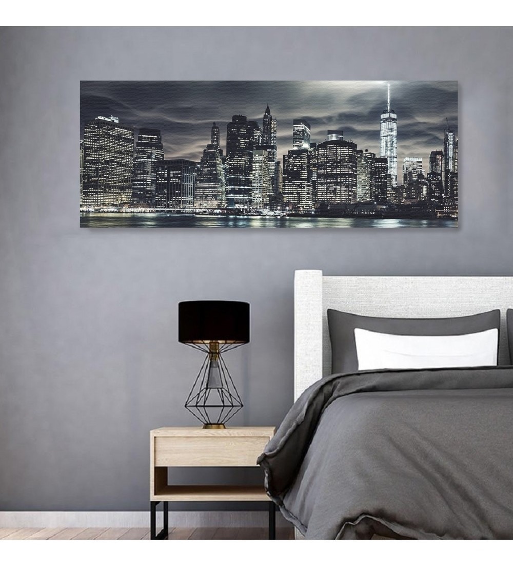 Foto 6 pulgar | Cuadro Ciudad Nueva York Decorativo Moderno En Canvas Panorámica Impresión Latex Hd Material No Sintético Marco Opcio
