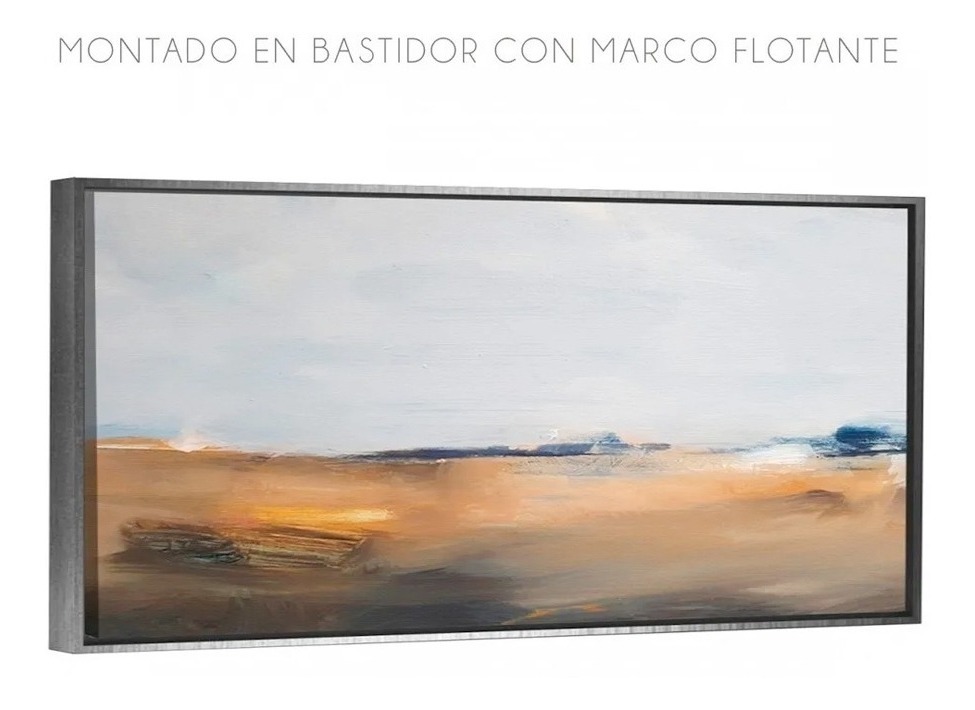Foto 4 pulgar | Cuadro Canvas Con Marco Flotante Grande Abstracto Moderno