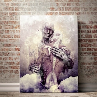 Foto 5 | Cuadro Canvas Arte Moderno Anatomia Alta Calidad Pareja Amor Cósmico Calidad De Galeria Materiales De Calidad