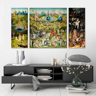 Foto 3 | Tríptico Jardín De Las Delicias De El Bosco Arte En Lienzo Canvas Con Bastidor Estilo Galeria