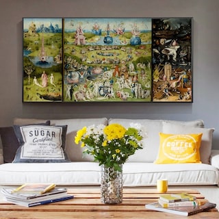 Foto 4 | Tríptico Jardín De Las Delicias De El Bosco Arte En Lienzo Canvas Con Bastidor Estilo Galeria