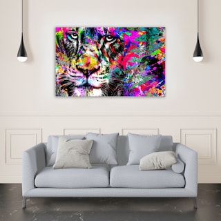 Foto 2 | Cuadro Arte Moderno León Abstracto Listo Para Colgar Lienzo Canvas Alta Calidad No Sintetico