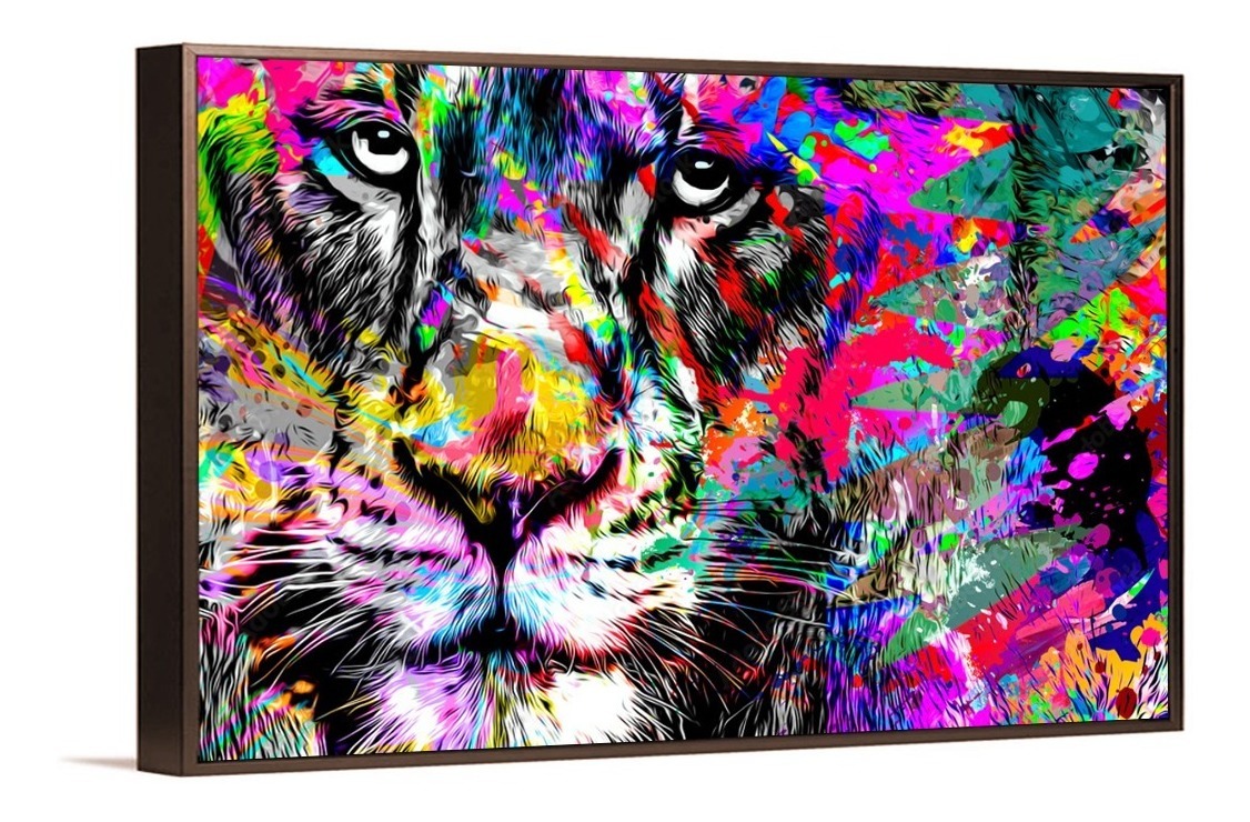 Foto 4 | Cuadro Arte Moderno León Abstracto Listo Para Colgar Lienzo Canvas Alta Calidad No Sintetico