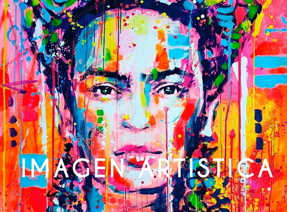 Foto 5 | Cuadro Moderno Frida Kahlo Graffiti Colores En Lienzo Canvas