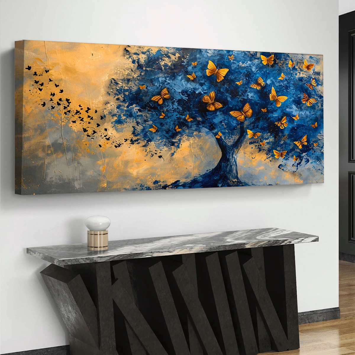 Foto 1 | Cuadro Arbol Acuarela Moderno Alta Calidad Lienzo Canvas No Sintético Con Bastidor Opción De Marco