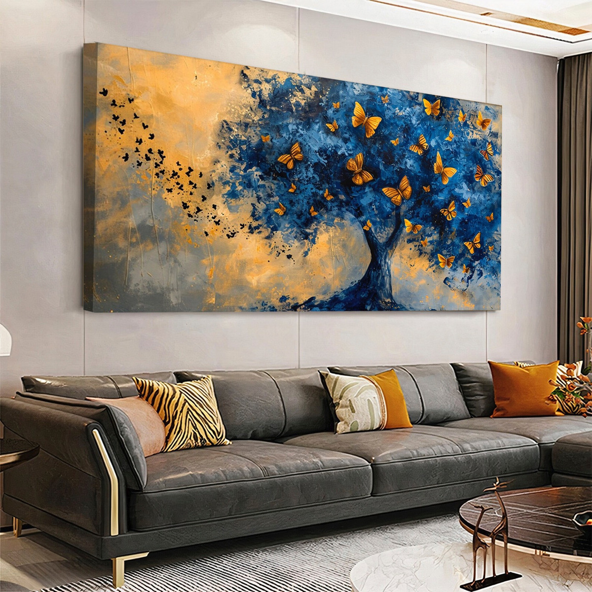 Foto 2 | Cuadro Arbol Acuarela Moderno Alta Calidad Lienzo Canvas No Sintético Con Bastidor Opción De Marco