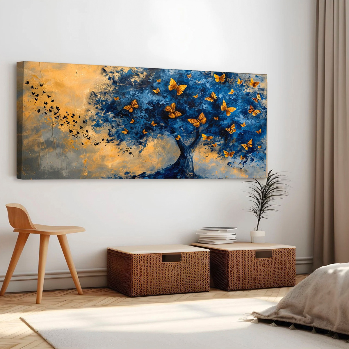 Foto 4 pulgar | Cuadro Arbol Acuarela Moderno Alta Calidad Lienzo Canvas No Sintético Con Bastidor Opción De Marco