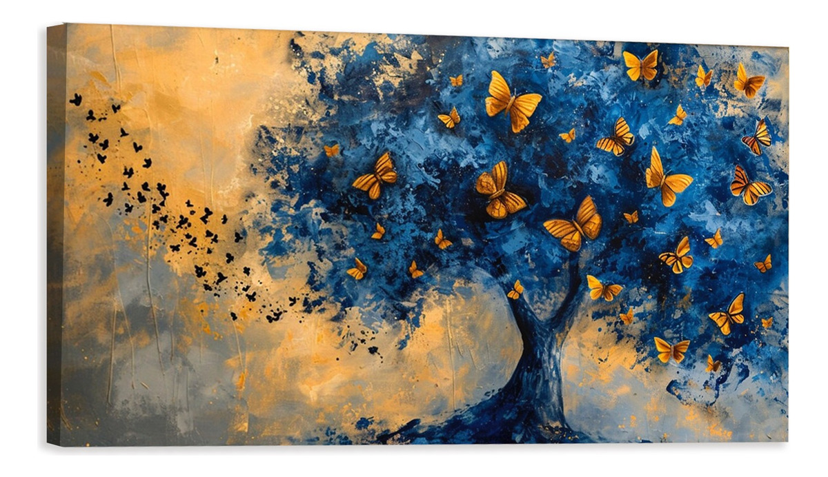 Foto 5 pulgar | Cuadro Arbol Acuarela Moderno Alta Calidad Lienzo Canvas No Sintético Con Bastidor Opción De Marco