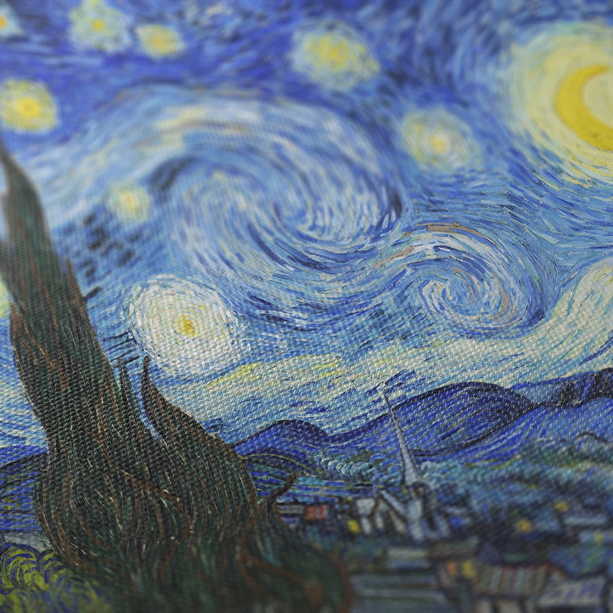 Foto 3 | 73x92 Van Gogh Noche Estrellada Lienzo Canvas De Algodón No Sintético Tipo Galeria Materiales De Calidad Opción De Ma
