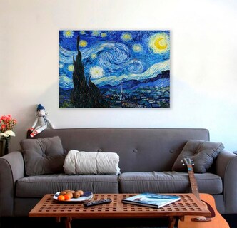Foto 5 | 73x92 Van Gogh Noche Estrellada Lienzo Canvas De Algodón No Sintético Tipo Galeria Materiales De Calidad Opción De Ma