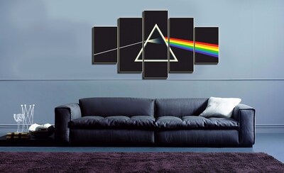 Foto 2 | Pink Floyd Varios Modelos Set 5 Cuadros En Lienzo Canvaslistos Para Colgar Tintas Ecológicas