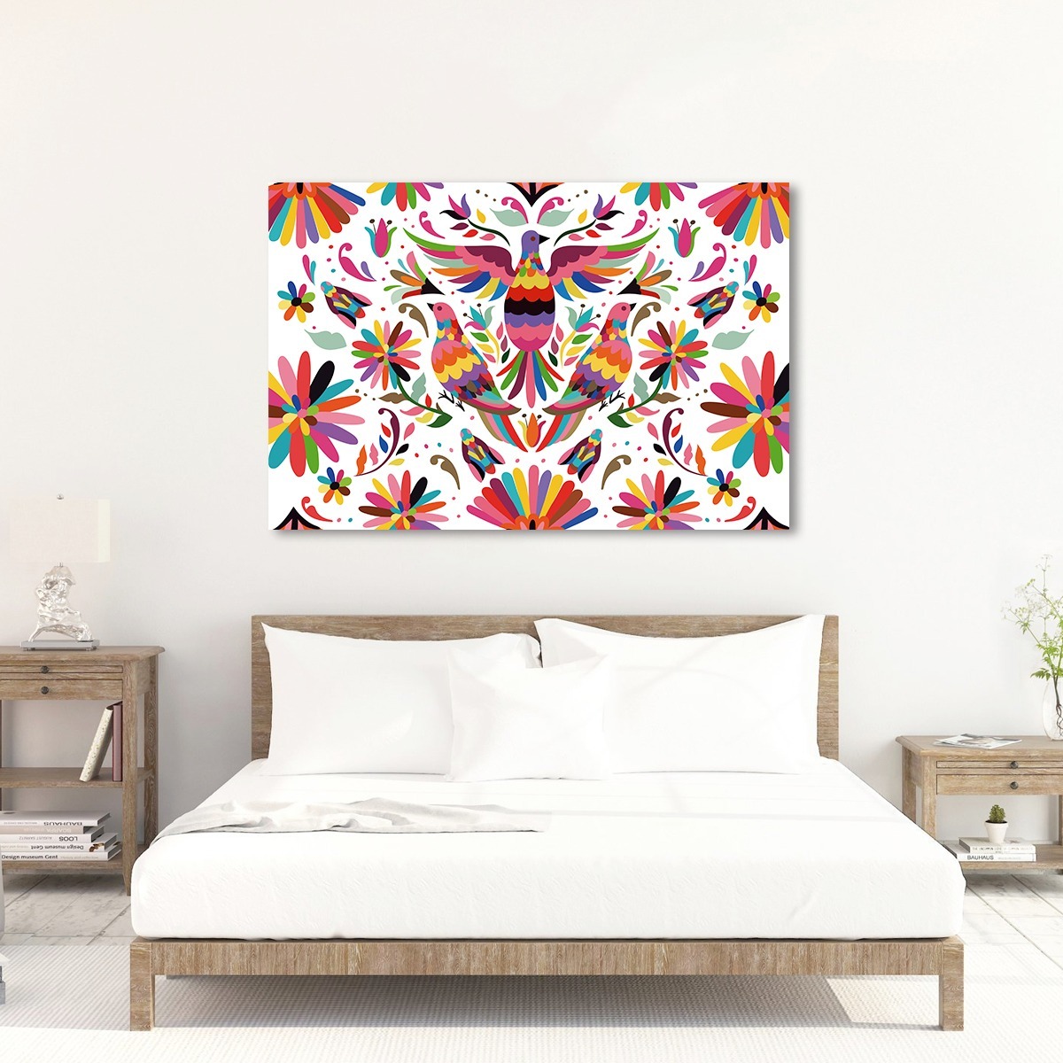 Foto 5 pulgar | Cuadro Decorativo Arte Mexicano Huichol Otomí  Lienzo Canvas Artístico No Sintético Tintas Ecologica