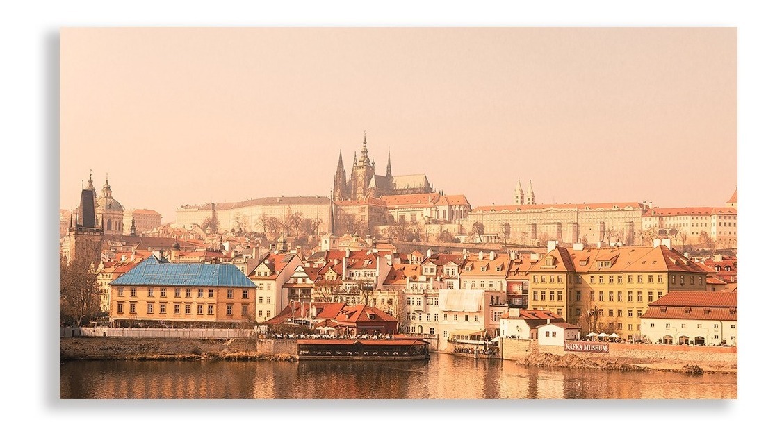 Cuadro Ciudad Castillo De Praga Vintage Sala Recamara Canvas