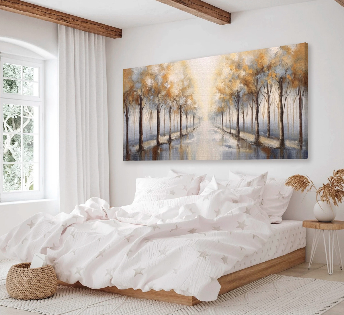 Cuadro Decorativo Canvas Arboles Colores Tipo Óleo Hd Grande No Sintetico De Galeria