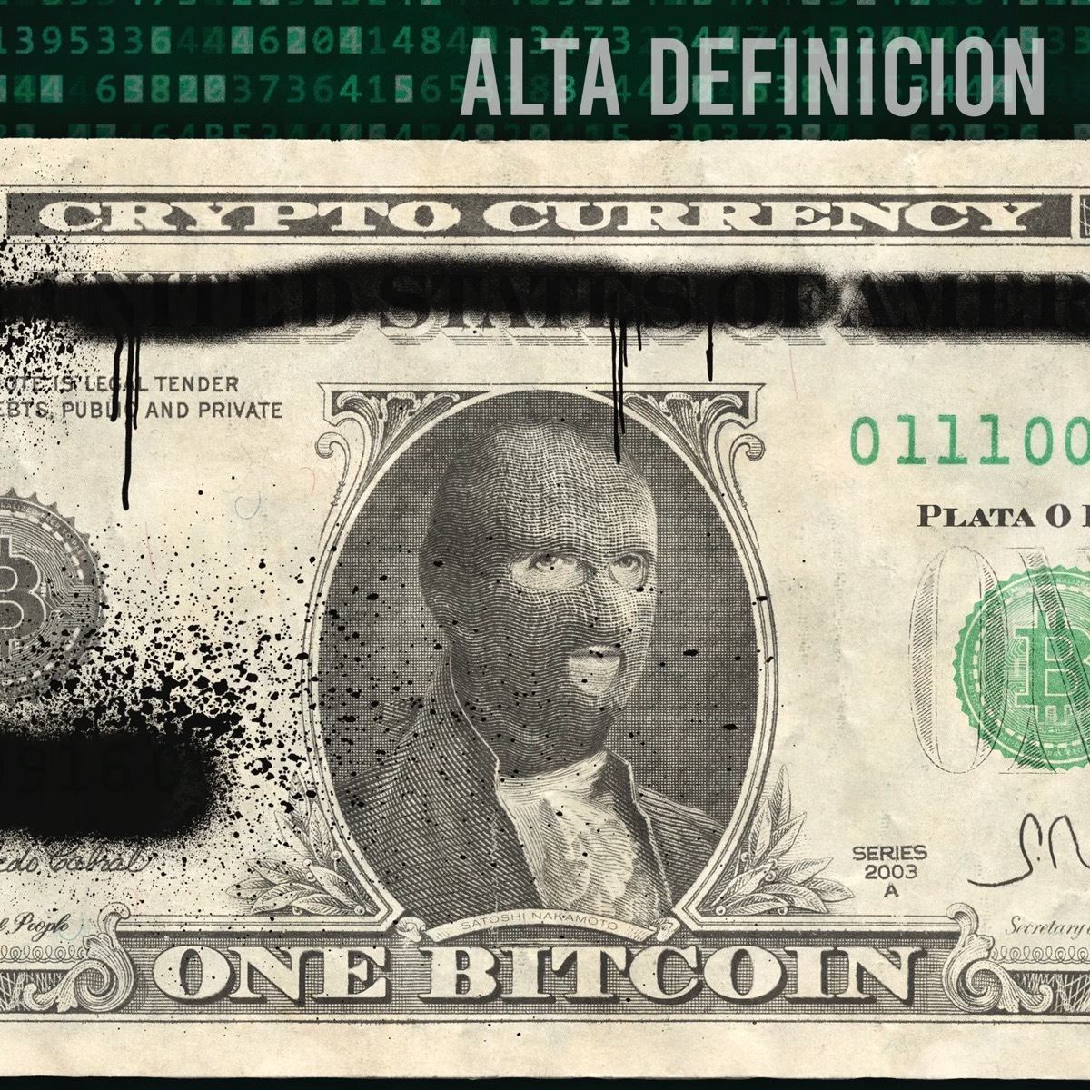 Foto 4 pulgar | Mega Billete Crypto Bitcoin Cuadro Canvas Matrix 140x80 Xgde