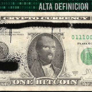 Foto 3 | Mega Billete Crypto Bitcoin Cuadro Canvas Matrix 140x80 Xgde