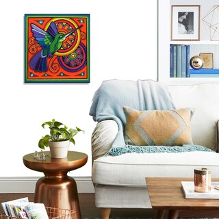 Foto 3 | Cuadro Lienzo Canvas Colibri Mexicano Arte Huichol México