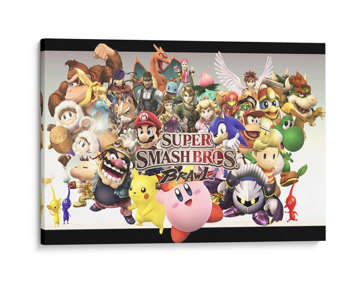 Foto 1 | Cuadro Smash Bros Brawl Nintendo Mario Bros En Canvas Hd