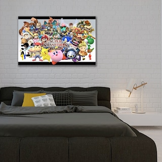 Foto 2 | Cuadro Smash Bros Brawl Nintendo Mario Bros En Canvas Hd