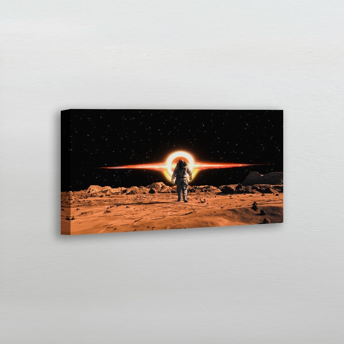 Foto 4 pulgar | Cuadro Astronauta En Marte Explosión Solar Moderno Canvas