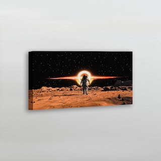 Foto 3 | Cuadro Astronauta En Marte Explosión Solar Moderno Canvas