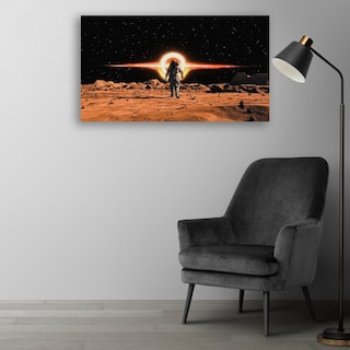 Foto 4 | Cuadro Astronauta En Marte Explosión Solar Moderno Canvas